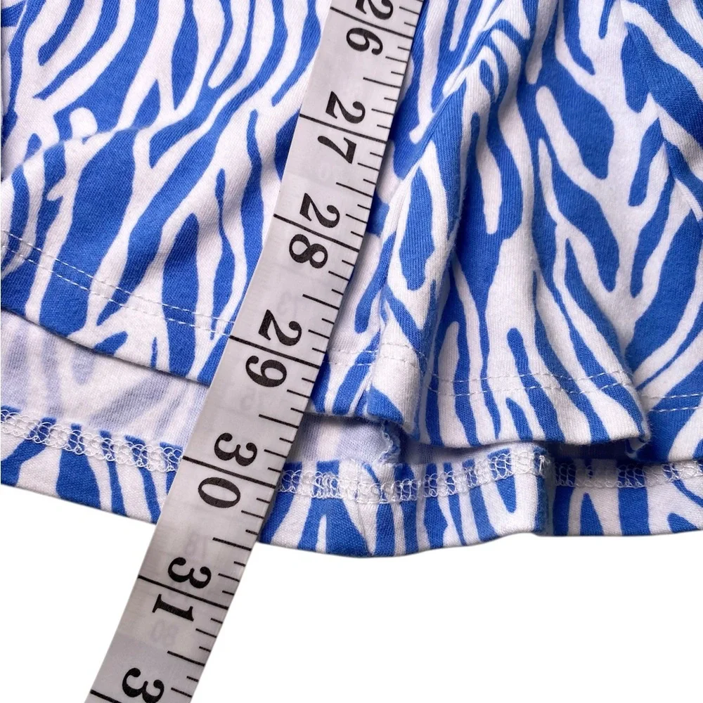 Diane von Furstenberg x Target Blue & White Zebra Print Midi Skirt - Picture 12 of 13